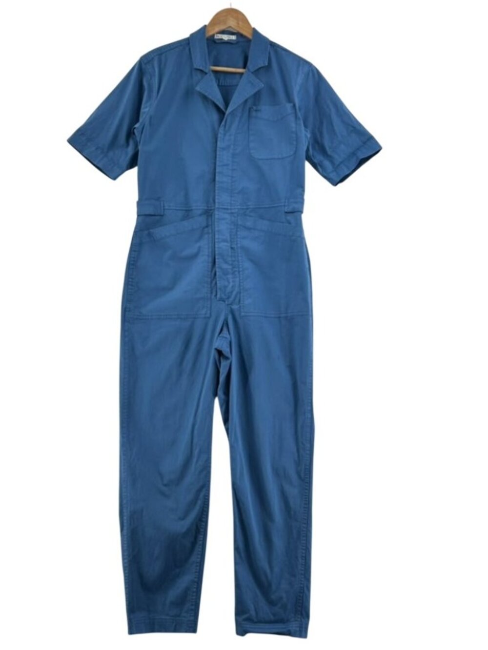 Alex Mill Standard Jumpsuit Short Sleeve Womenβs Size Small Flight Blue $178